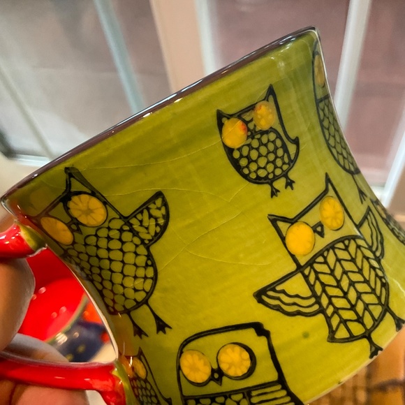 Pier 1 Stackable Colorful Owl Coffee Mugs 4 Total - Picture 9 of 13